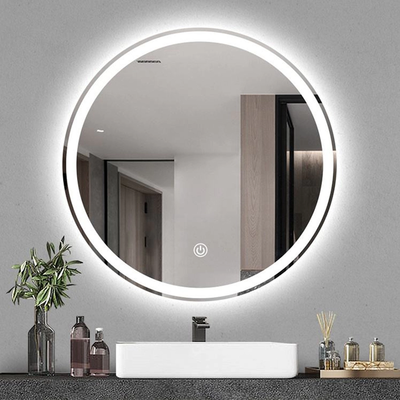 Frameless Round Mirror with LED backlit Lights RM-01 - AeMirror